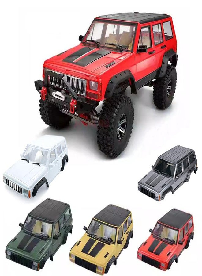 YSKMLOLP RC Car Hard Body Shell Kit,313mm Wheelbase Cherokee Body Car Shell for 1/10 RC Crawler Axial SCX10 & SCX10 II 90046 90047 TRX4 Kit (Red) - Image 2